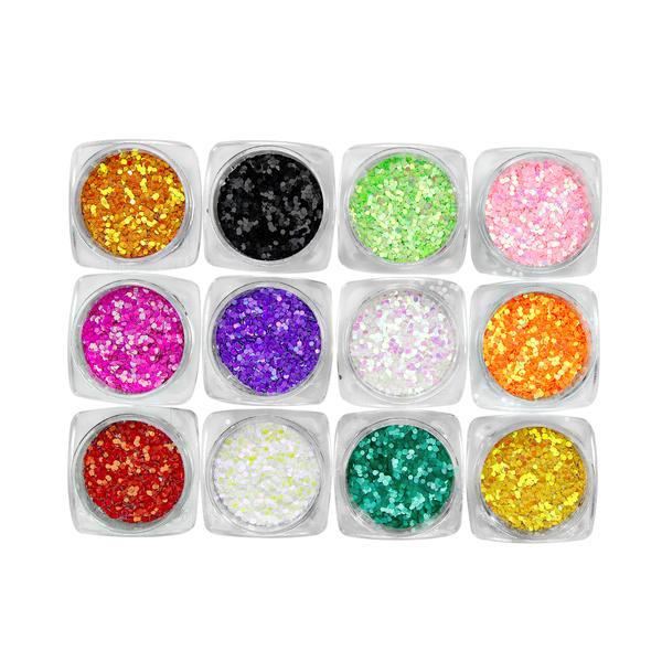 Paiete unghii hexagon set 12 buc