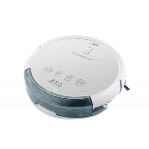 Robot aspirator cu mop ETA Aron 3512 90000, Wi-Fi, baterie Li-Ion 14.4 V, 300 ml, autoincarcare, navigare giroscopica, alb