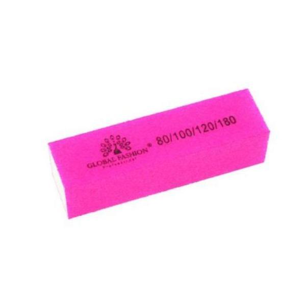 Buffer pentru slefuire a unghiilor Global Fashion, 80/100/120/180 (opt 10 bucati)