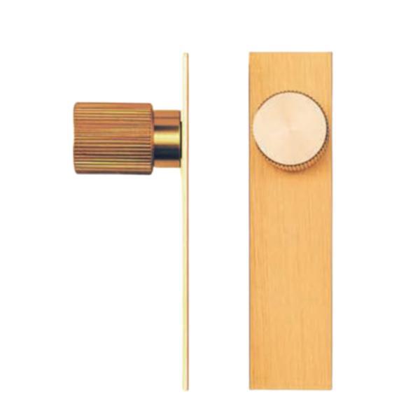Buton pentru mobila Arpa Plate, finisaj alama intunecata periata, L:100 mm