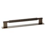 Maner pentru mobila Arpa Plate, finisaj alama rustica, L:230 mm