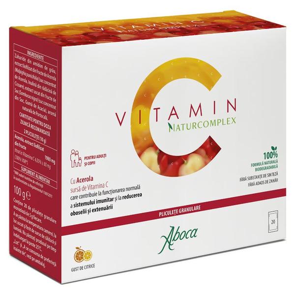 Vitamin C Naturcomplex cu Acerola pentru Imunitate Aboca, 20 plicuri