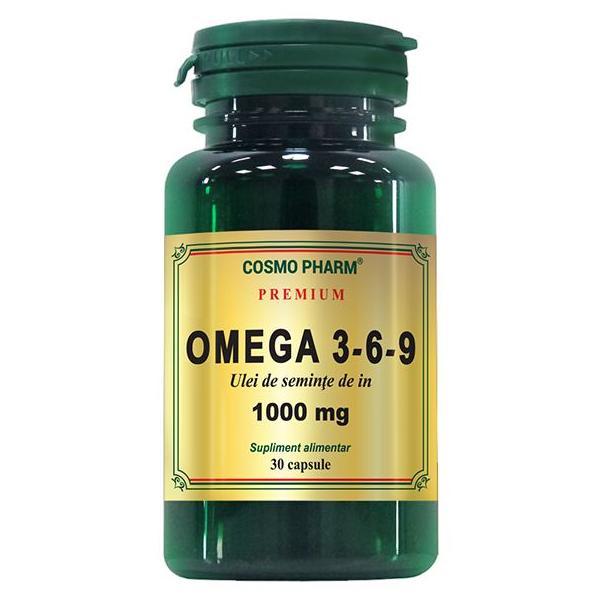 SHORT LIFE - Omega 3-6-9 Ulei de Seminte de In Cosmo Pharm Premium, 30 capsule