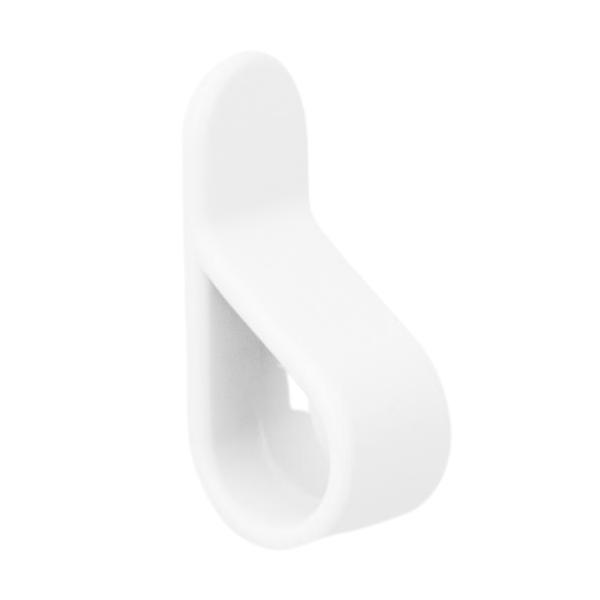Buton pentru mobila belt, finisaj alb mat, 63.5x22 mm