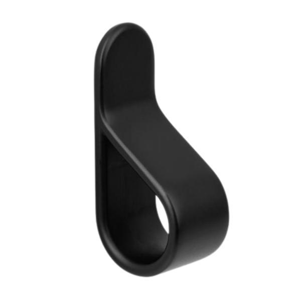 Buton pentru mobila belt, finisaj negru mat, 63.5x22 mm