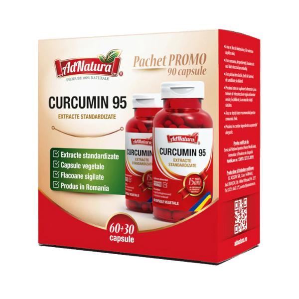 Pachet Curcumin 95 AdNatura, 60+30 capsule