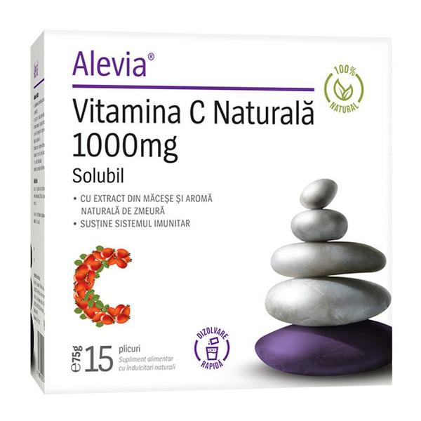 Vitamina C Naturala 1000 mg Alevia, 15 plicuri