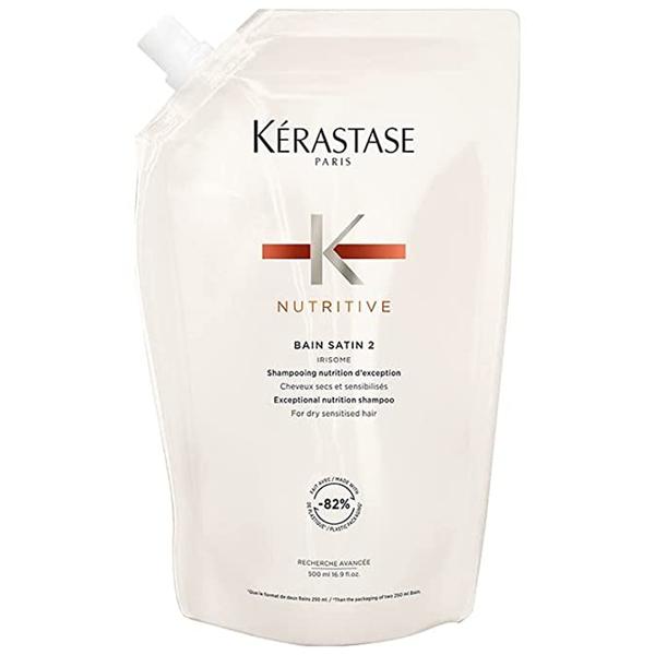 Rezerva sampon pentru par uscat si sensibil - kerastase nutritive bain satin 2 irisome shampoo, 500 ml