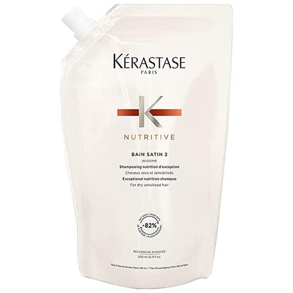 Rezerva Sampon pentru Par Uscat si Sensibil - Kerastase Nutritive Bain Satin 2 Irisome Shampoo, 500 ml