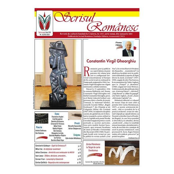 Revista Scrisul Romanesc Nr.3 din 2023, editura Scrisul Romanesc