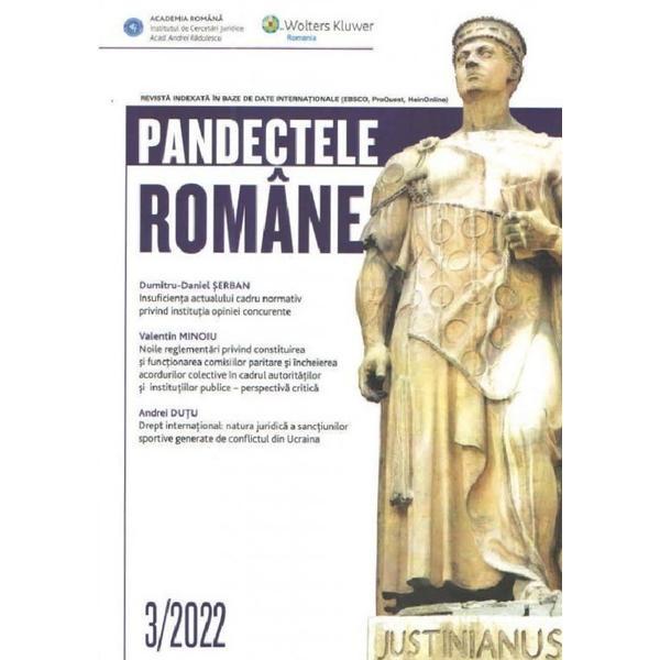Pandectele romane 3/2022, editura wolters kluwer