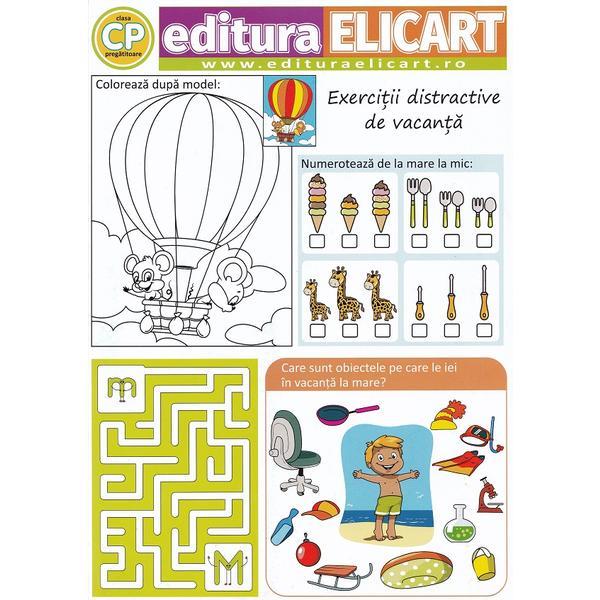 Jocul vacantei. Exercitii distractive de vacanta - Clasa pregatitoare, editura Elicart