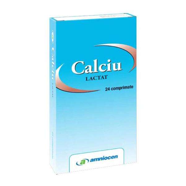 Calciu Lactat Amniocen, 24 comprimate