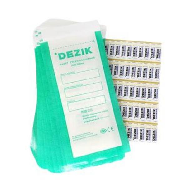 Pungi pentru sterilizare instrumente pentru autoclav 100*200 mm, Dezik, set (100 buc)