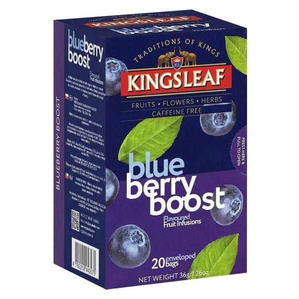 Ceai cu Afine Kingsleaf Blueberry Boost Fruit Infusions Basilur Tea, 20 plicuri