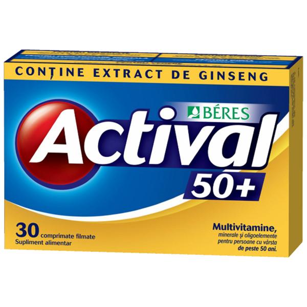 Actival 50+ Beres Multivitamine, 30 comprimate