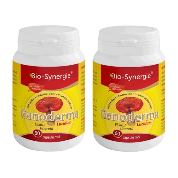 Ganoderma 400 mg Bio-Synergie, 60 capsule 1 + 1 gratis