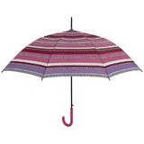 Umbrela ploaie automata baston roz cu dungi
