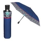 Mini Umbrela ploaie pliabila automata albastra cu brodura