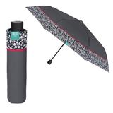 Mini Umbrela ploaie manuala gri cu brodura lata