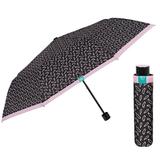 Mini umbrela ploaie pliabila negru cu roz