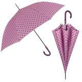 Umbrela ploaie automata baston model cu buline roz