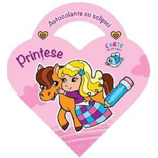 Printese - autocolante cu sclipici - carte de colorat, editura prut