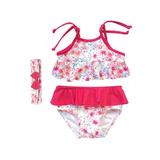 Costum de baie Fuchsia fetite 2 ani 