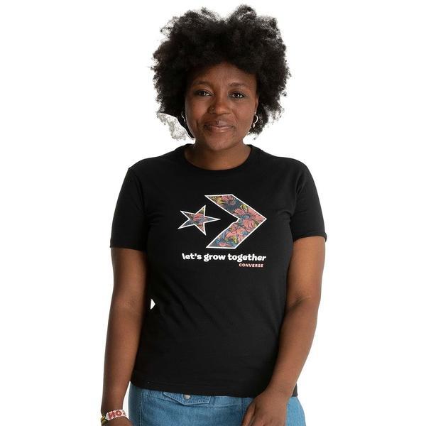 Tricou femei converse star chevron tee 10024797-001, xs, negru