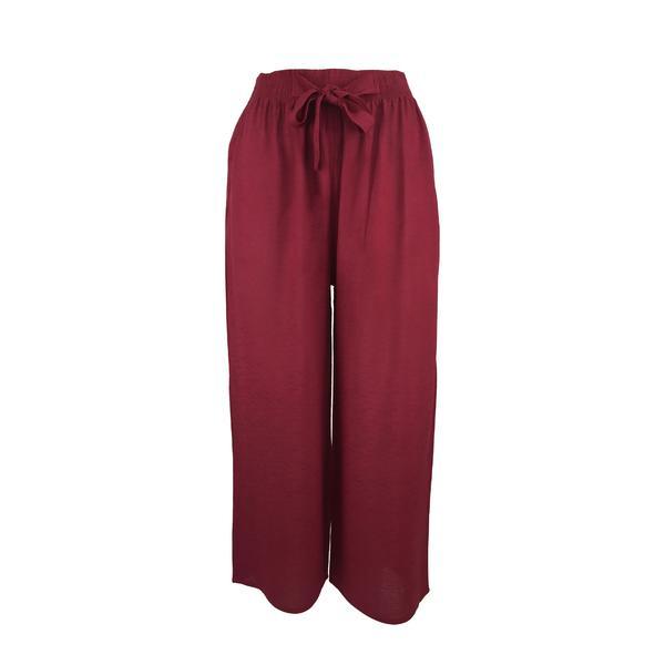 Pantaloni largi, univers fashion,, 2 buzunare, rosu, l