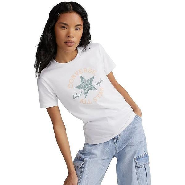 Tricou femei converse chuck patch 10024967-102, l, alb