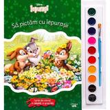 Disney Iepurasi. Sa pictam cu iepurasii. Carte de colorat cu pensula si acuarele, editura Litera