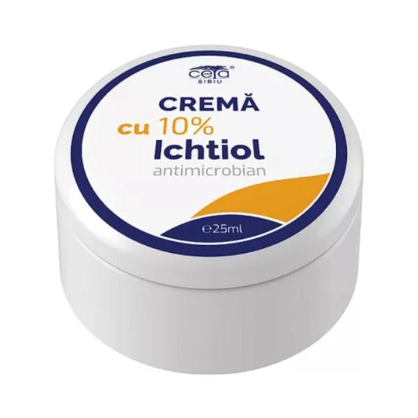 Crema cu 10% ichtiol antimicrobian - ceta sibiu, 25 ml