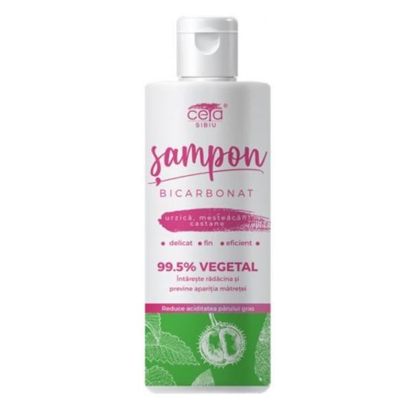 Sampon 99.5% Vegetal cu Bicarbonat, Urzica, Mesteacan si Castane - Ceta Sibiu, 200 ml