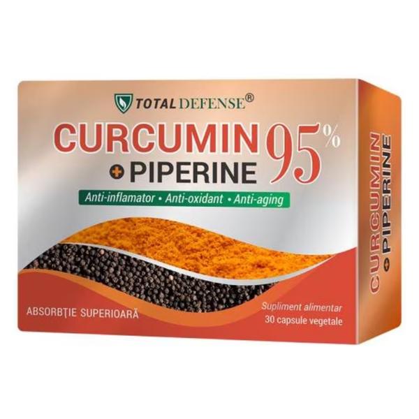 Curcumin + Piperine 95% Total Defense, Cosmo Pharm, 30 capsule vegetale