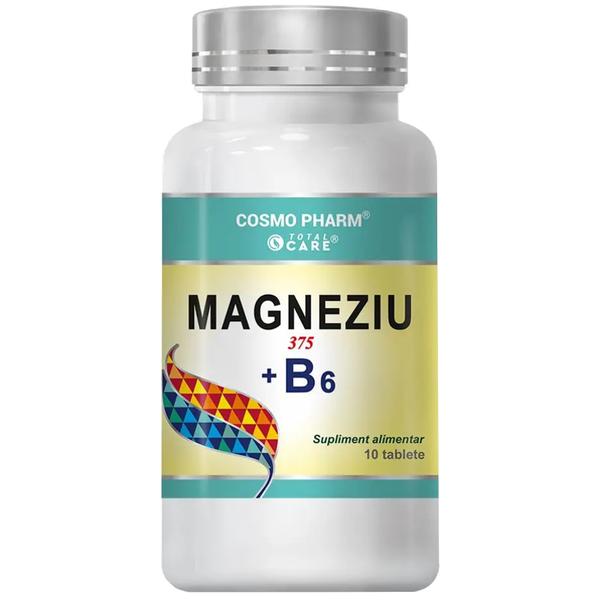 Magneziu 375 mg + b6 total care, cosmo pharm, 10 tablete