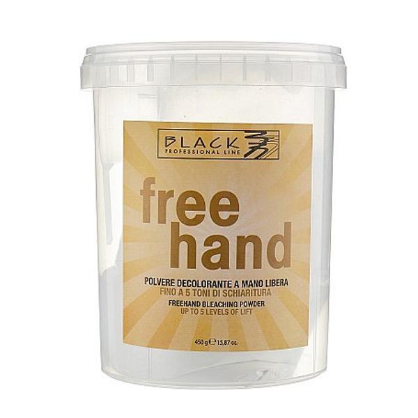 SHORT LIFE - Pudra Decoloranta 5 Tonuri - Black Professional Line Powder For Free Hand Bleaching, 450g
