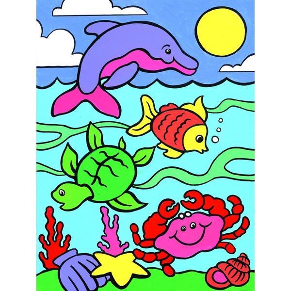 Prima mea pictura pe numere - animale marine