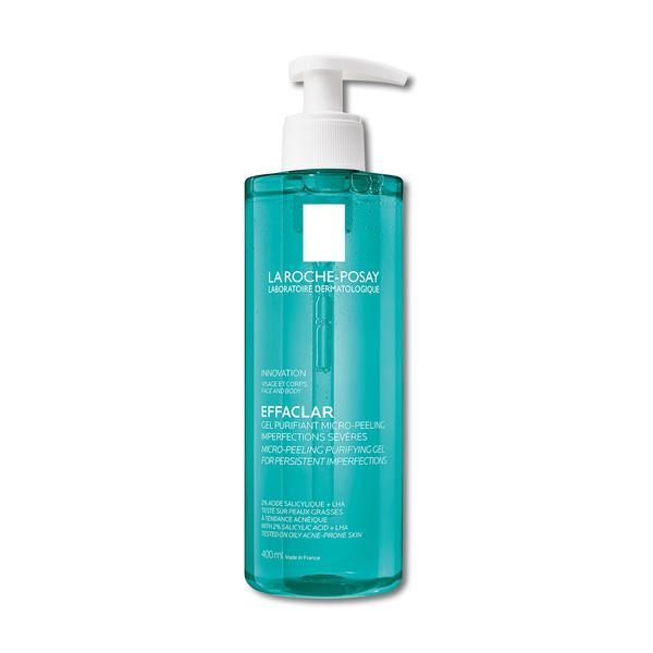 Gel de curatare purifiant micro-exfoliant pentru fata si corp cu tendinta acneica Effaclar, La Roche-Posay, 400 ml