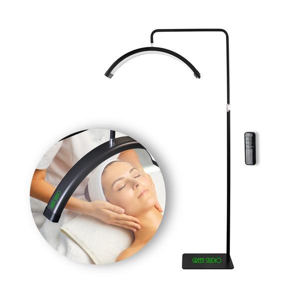Lampa led cosmetica semiluna green studio pro - negru