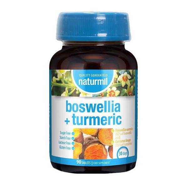 Supliment Alimentar Boswellia 400 mg + Turmeric 1 mg Naturmil, 90 comprimate