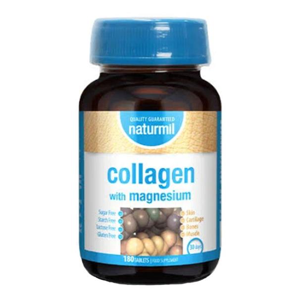 Supliment Alimentar Colagen 600 mg cu Magnesiu 62.5 mg Naturmil, 90 comprimate