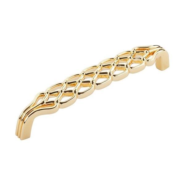 Maner pentru mobila luxe, finisaj aur lacuit cb, 128 mm