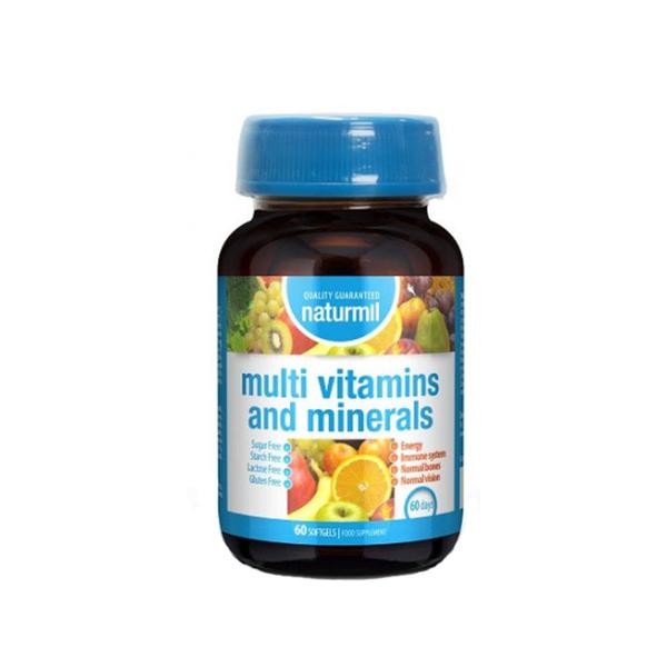 Multi Vitamine si Minerale Naturmil, 60 capsule moi