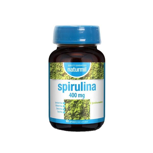 Spirulina 400 mg naturmil, 90 capsule
