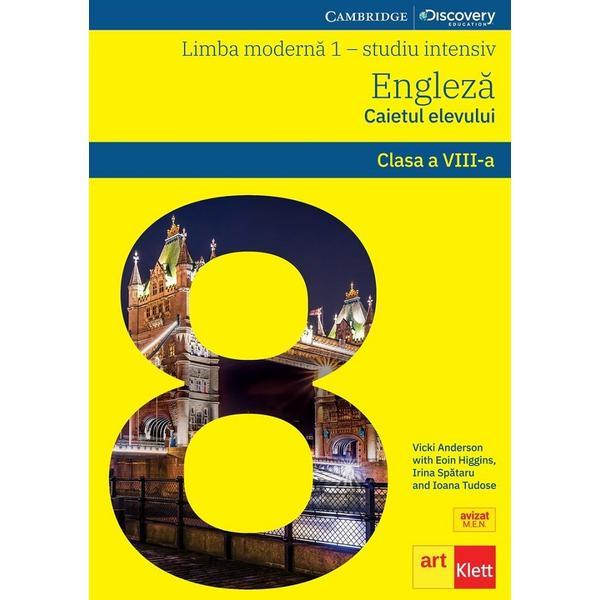 Limba engleza. limba moderna 1 - clasa 8 - studiu intensiv. eyes open 4. workbook + cd - vicki anderson, editura grupul editorial art