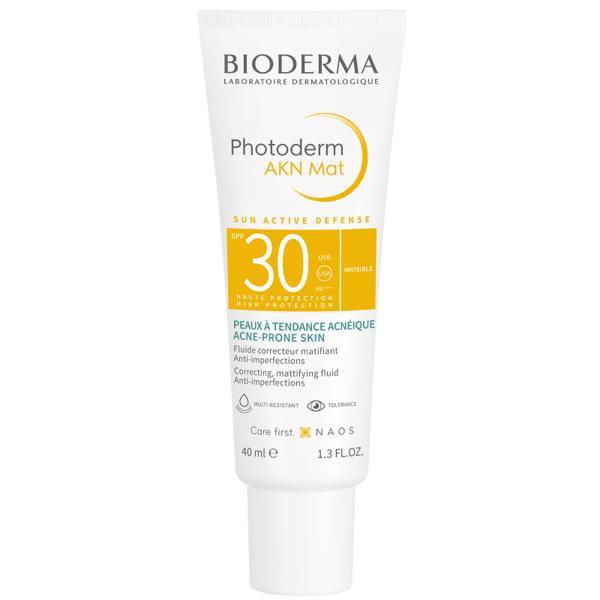 Fluid matifiant si corector akn mat spf30 photoderm, bioderma, 40 ml