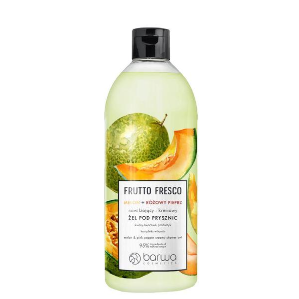 Gel de dus hidratant Frutto Fresco, cu pepene galben si piper roz, Barwa Cosmetics, 480 ml