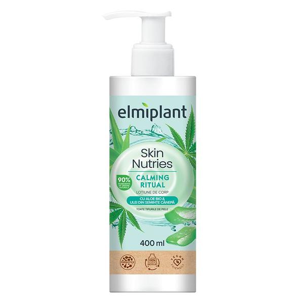 Lotiune de Corp cu Aloe Bio si Ulei din Seminte de Canepa - Elmiplant Skin Nutries Calming Ritual, 400 ml 