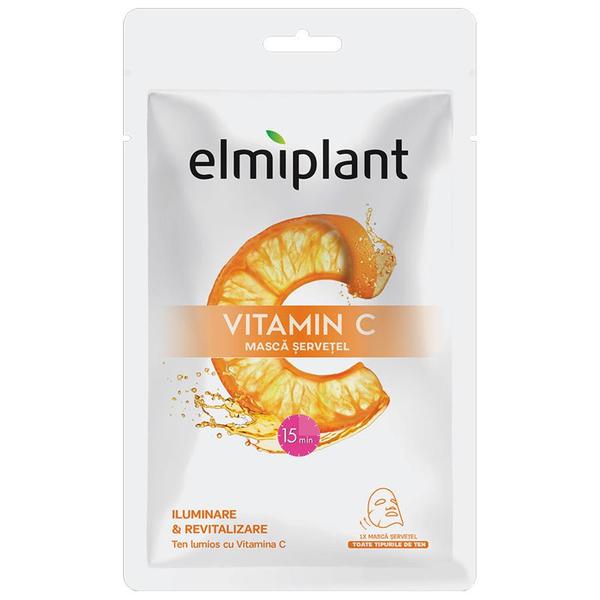 Masca de fata servetel - elmiplant vitamin c iluminare   revitalizare, 1 buc